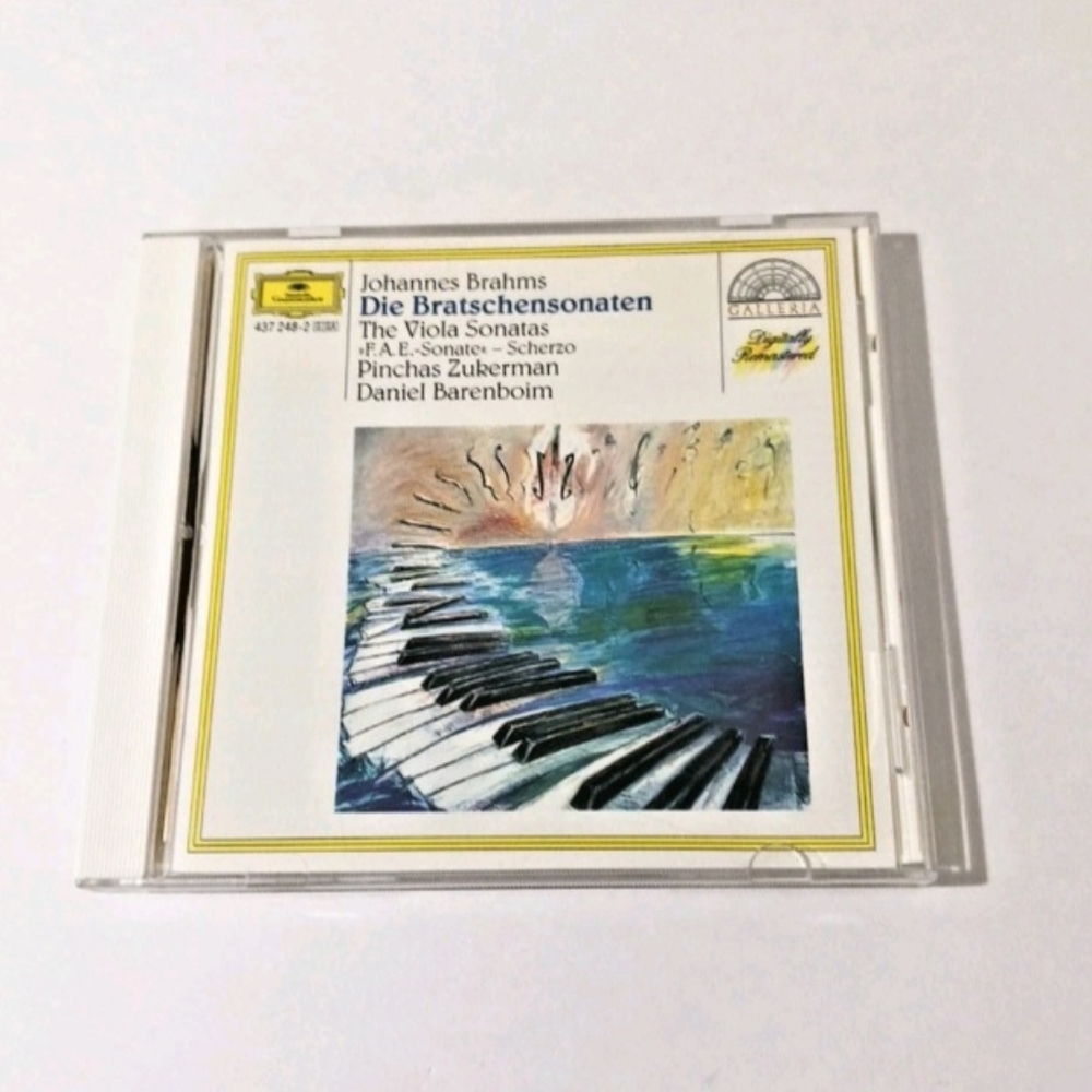 Brahms The Viola Sonatas CD Zukerman Barenboim Deutsche Grammophon DG 437 248-2